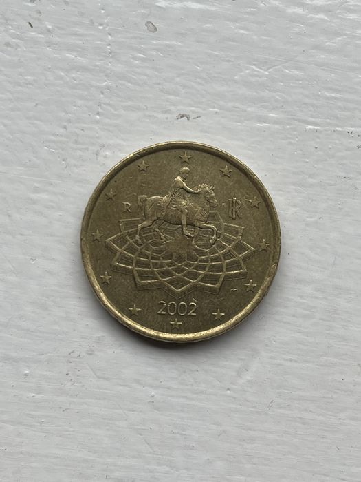 Moneta coin 50euro cent 2002 kolekcjonerska rzadka włochy