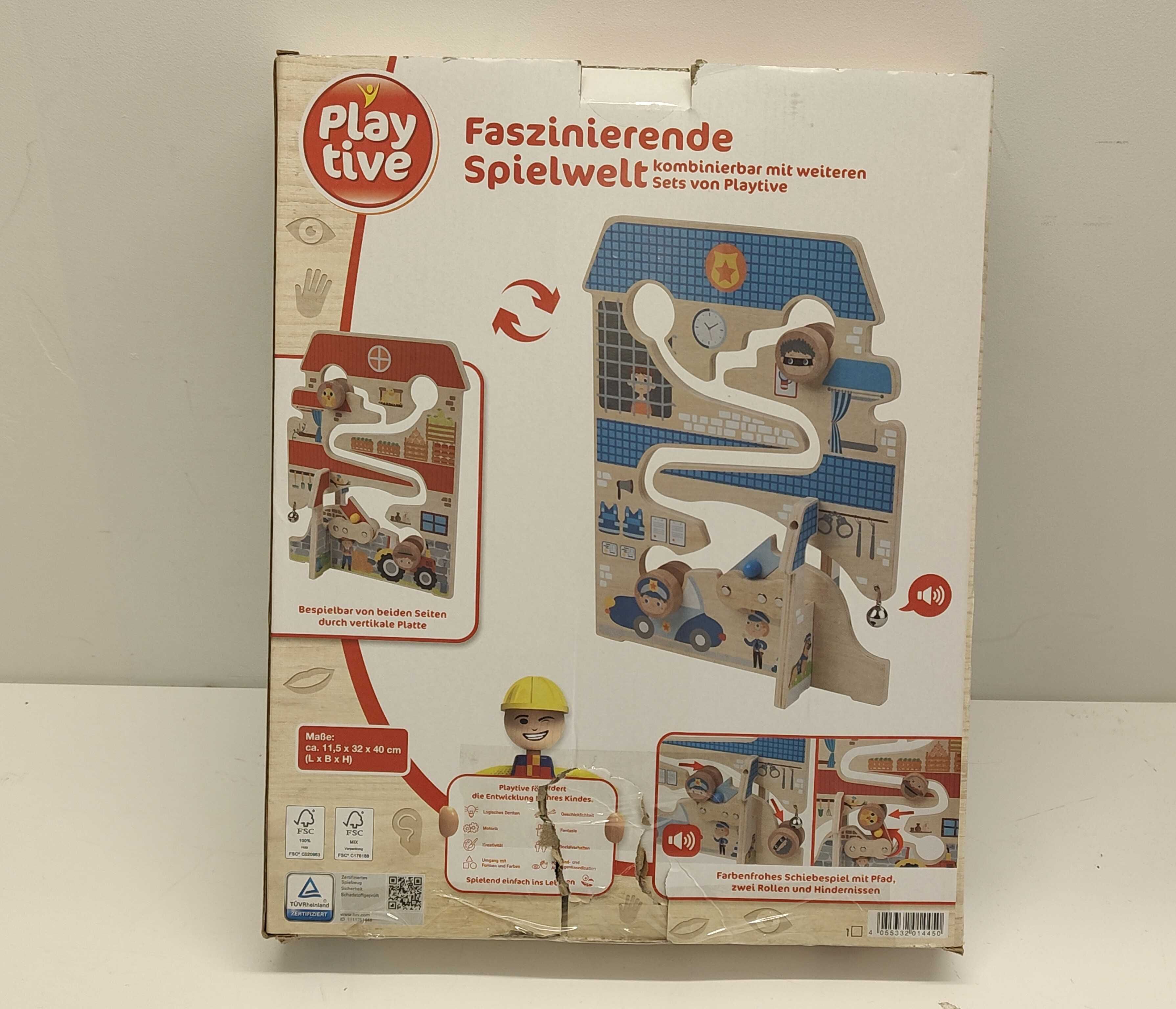 Drewniana Gra labiryntowa dwustronna policja więzienie / farma