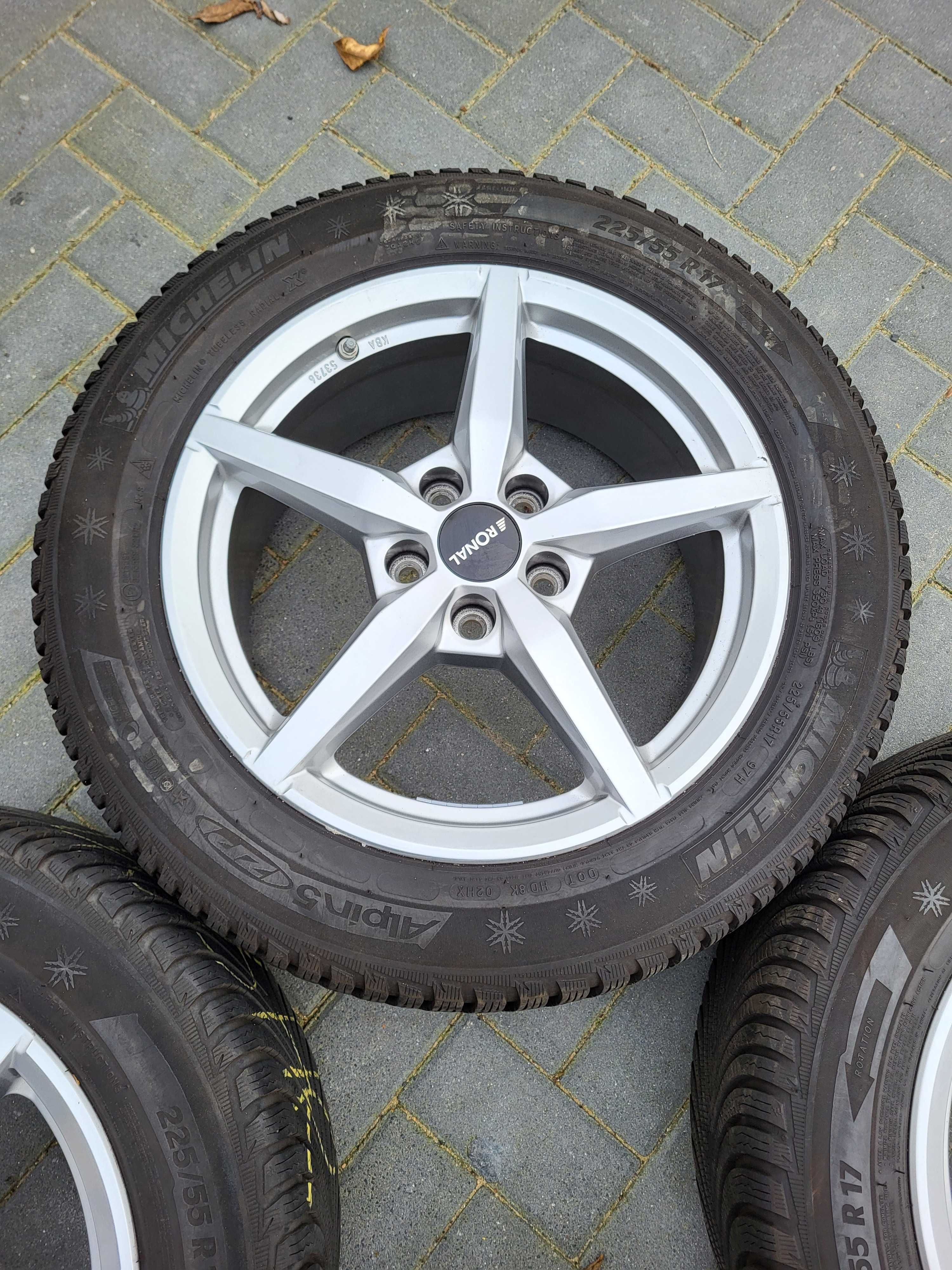 [K195] Koła zimowe BMW 17 Cali 5x112 Michelin 225/55/17 8mm 22r ET52