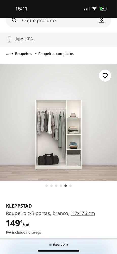Roupeito ikea com defeito
