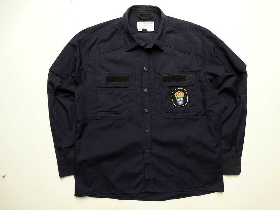 Szwecja Policja Polis Naszywka Koszula Szwedzka Męska Policyjna 44/46