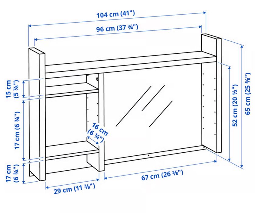 Módulo IKEA MICKE Add-on High preto/marrom