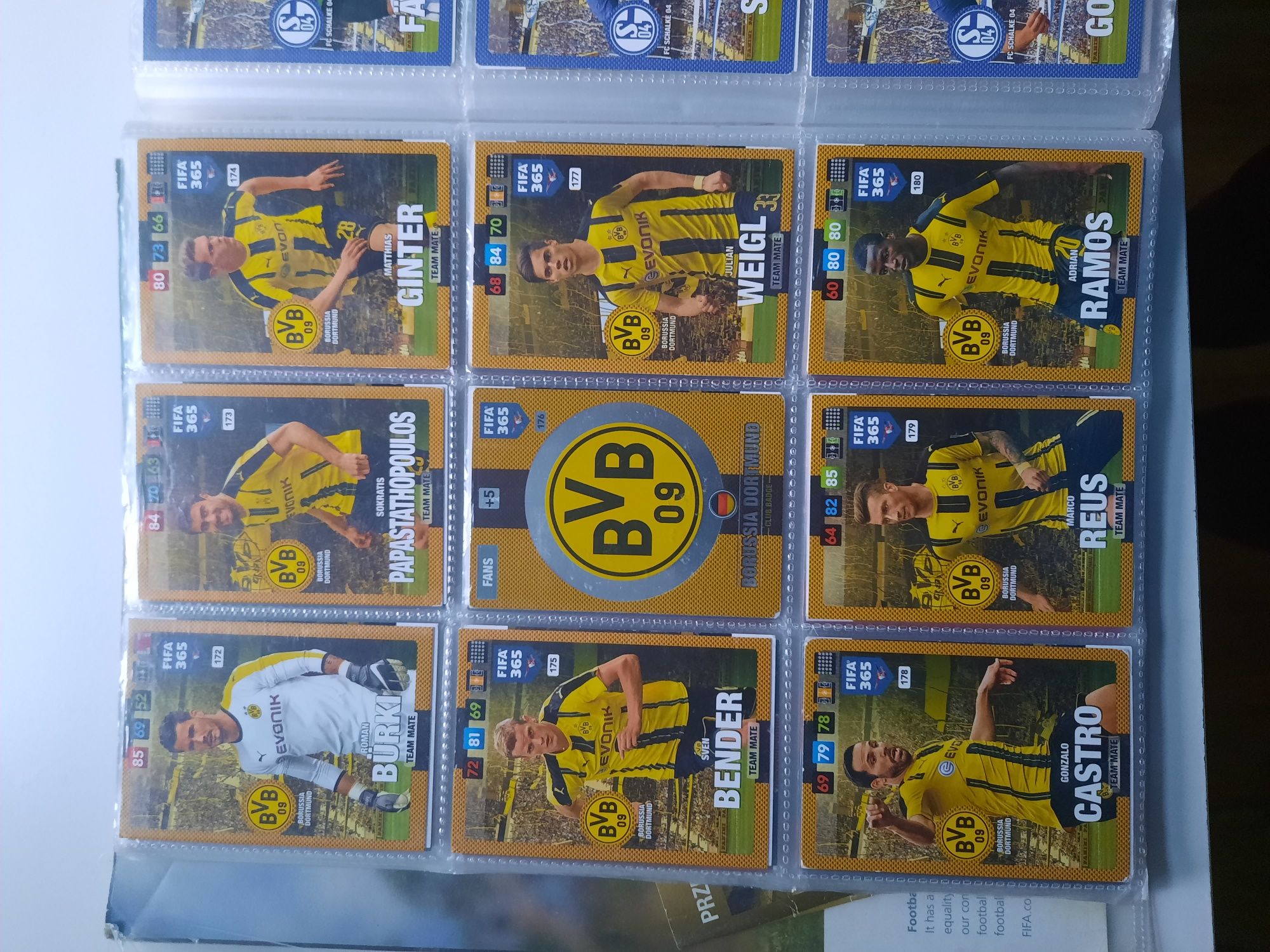 karty 2017 PANINI FIFA365 Wszystkie karty Borussi Dortmund