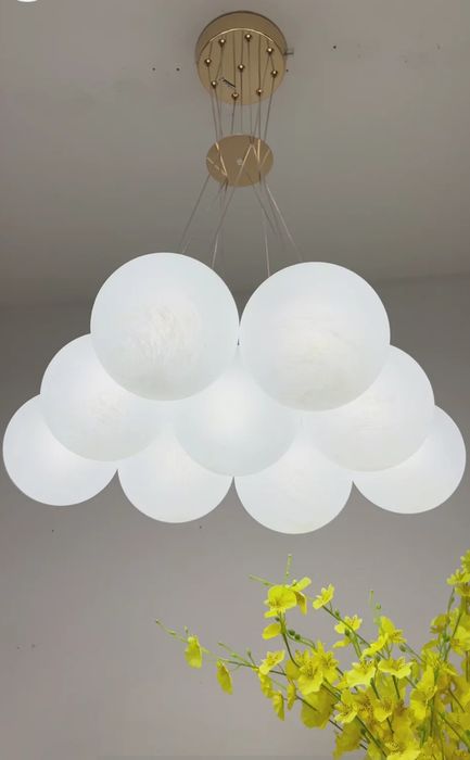 Nowy Złoty Żyrandol Lampa wiszące szklane kule balony 9sztuk pół ceny