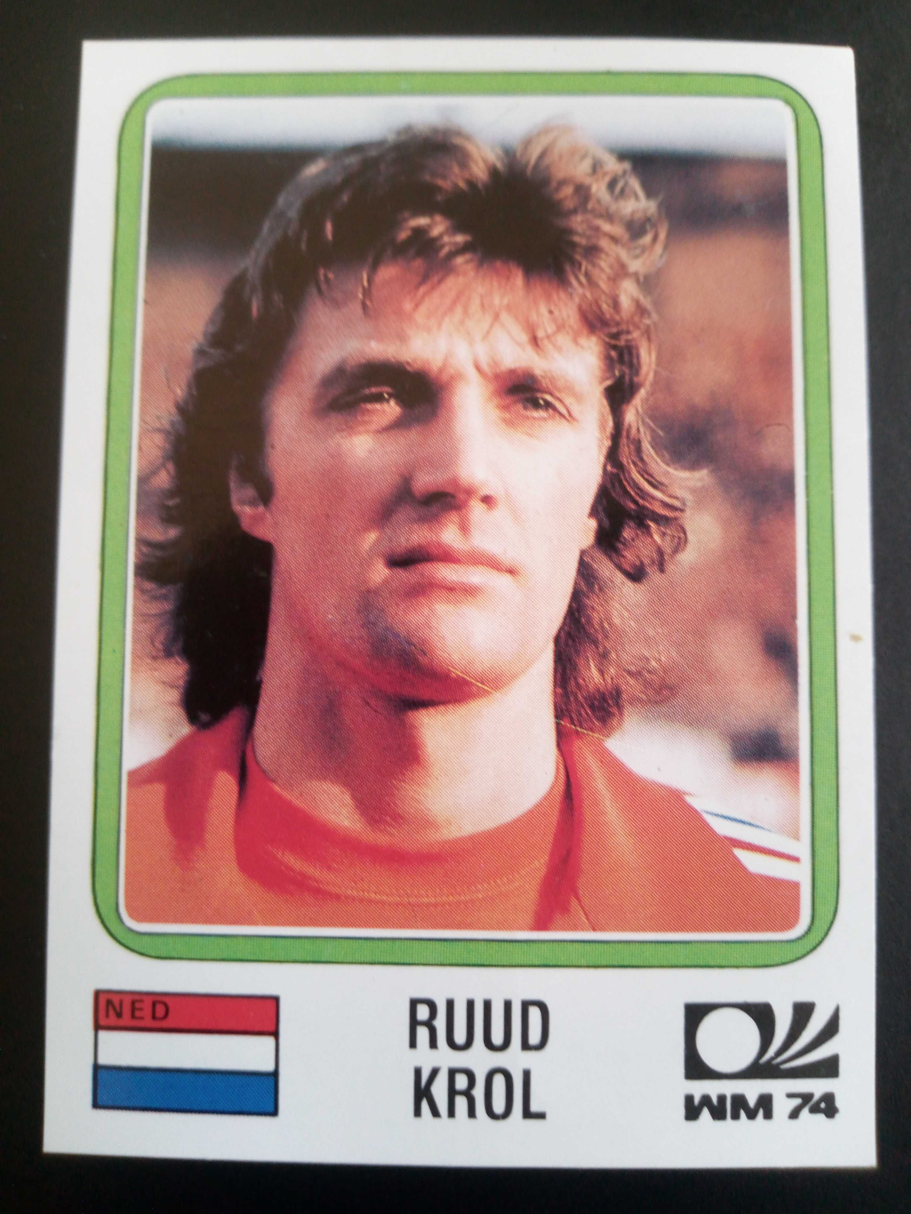 Cromo Panini World Cup Story de Ruud Krol no Mundial 74 na Alemanha