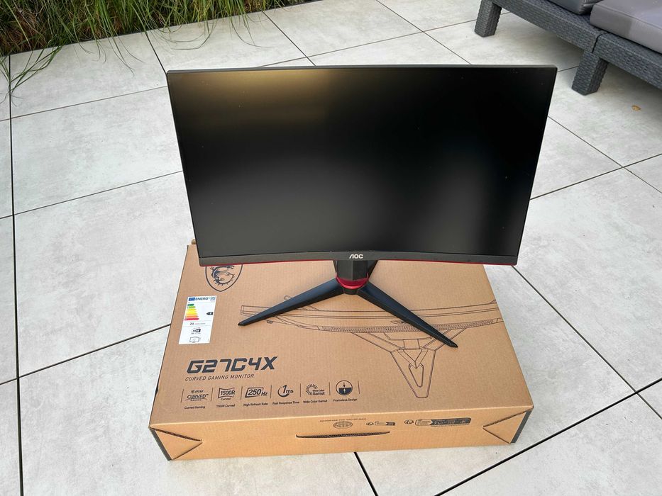 Monitor AOC C24G2U/BK 27" Oryginalny karton - monitor USZKODZONY