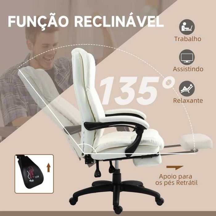 Cadeira de escritório de massagem, e aquecimento, creme