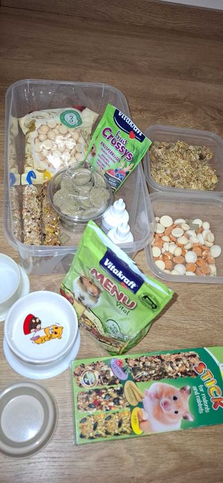 klatka dla chomika, zabawki, pożywienie, transporter super stan