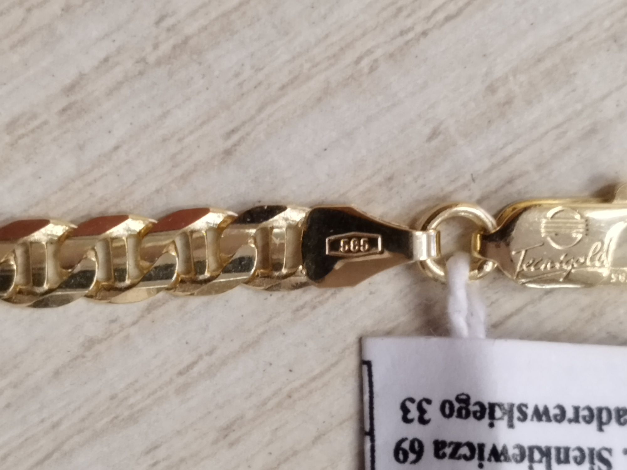 Nowy złoty łańcuch Gucci 585 14k 55cm 15.54gr OKAZJA!!