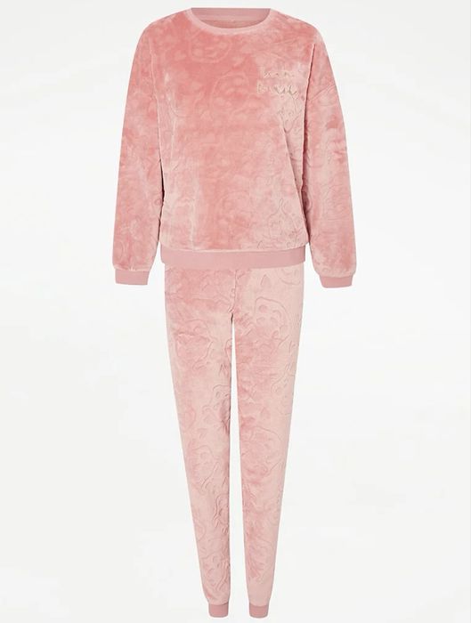 40 42 George 12-14 ciepła piżama zimowa miś futerko pluszowa dres cozy