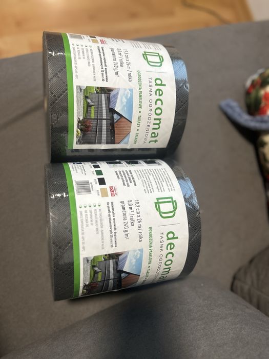 Tasma ogrodzeniowa nowa szara tanio 2szt