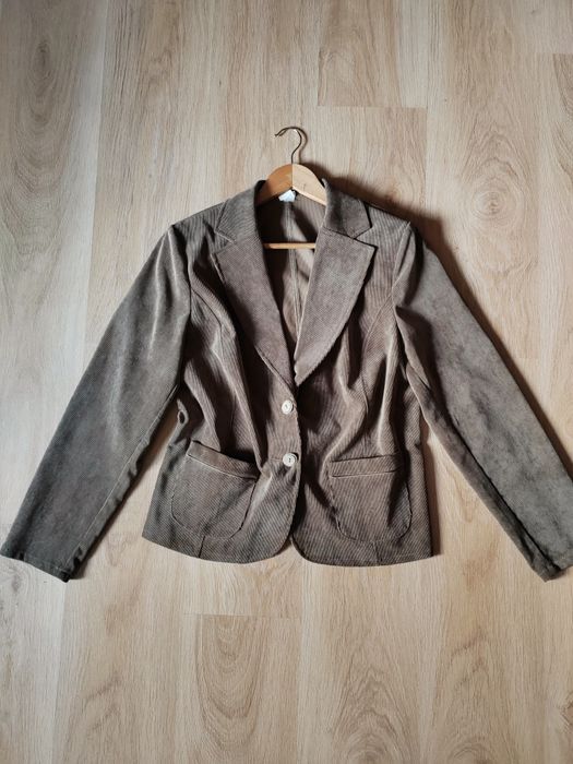 Szturuksowy zestaw 44 spódnica i marynarka długa spódnica