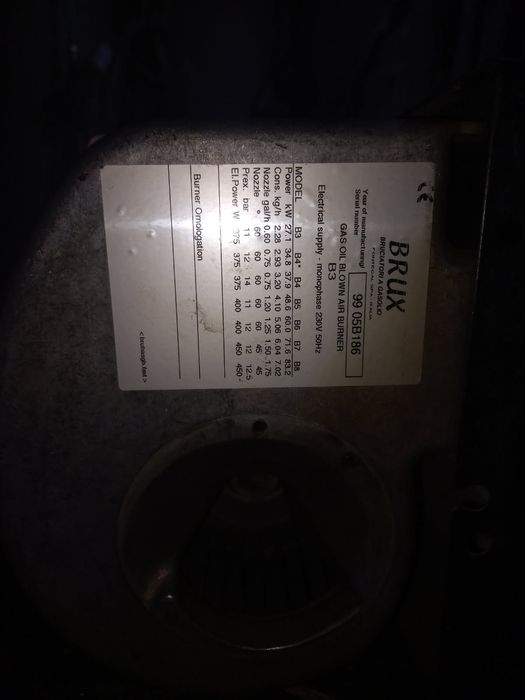 Palnik olejowy do pieca Brux B3 moc 27kw