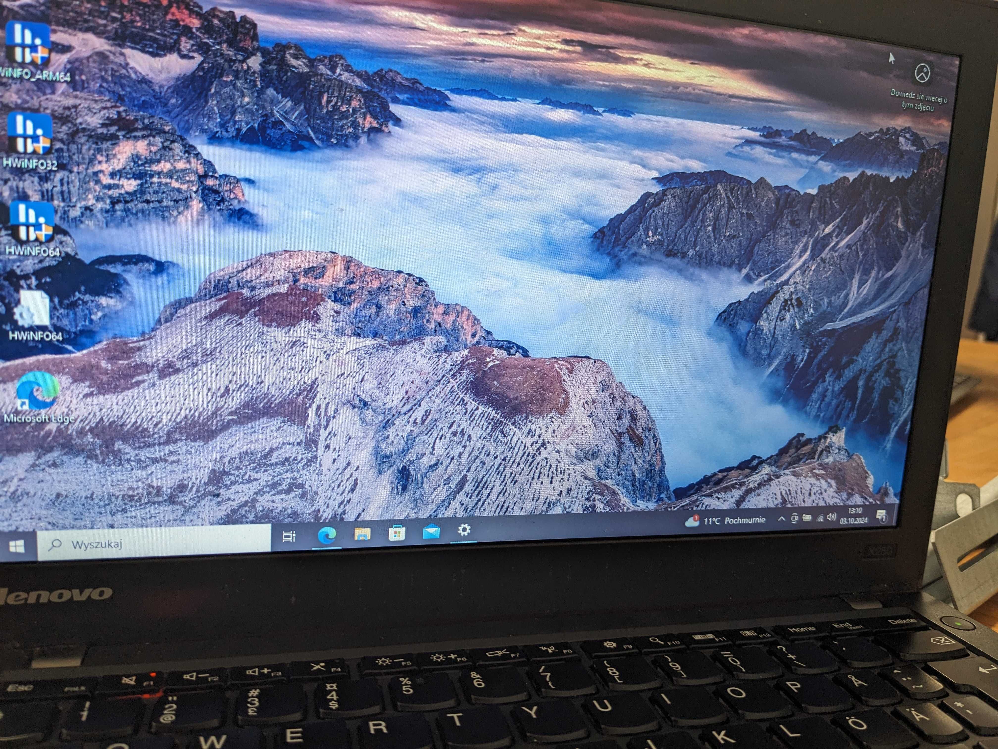 Poręczny Laptop lenovo x250 i5 180 GB 12,5 cala
