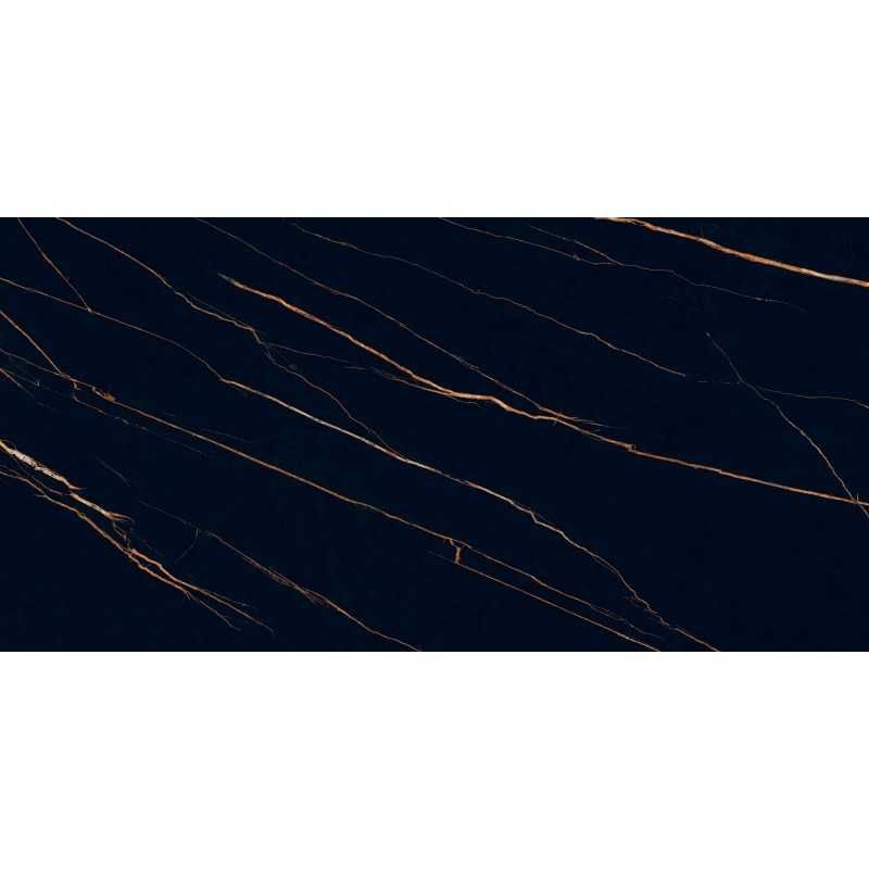 Gres Marquina graphite 60x120 black płytka lappato półpoler złota żyła