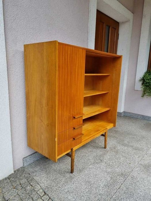 Biblioteczka Witryna Mezulanik Design PRL Lata 60 Czechosłowacja