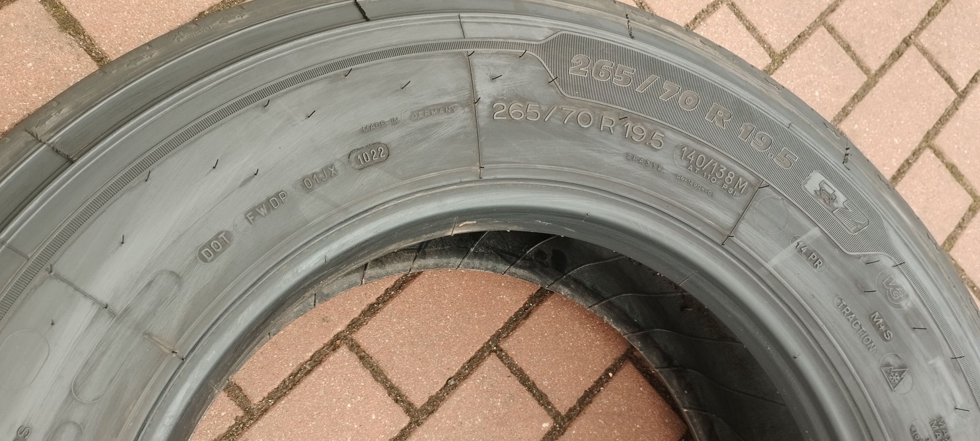 Michelin 265/70R19.5, 11mm, 2022r, bezNapraw, 265/70/19.5, Wysyłka