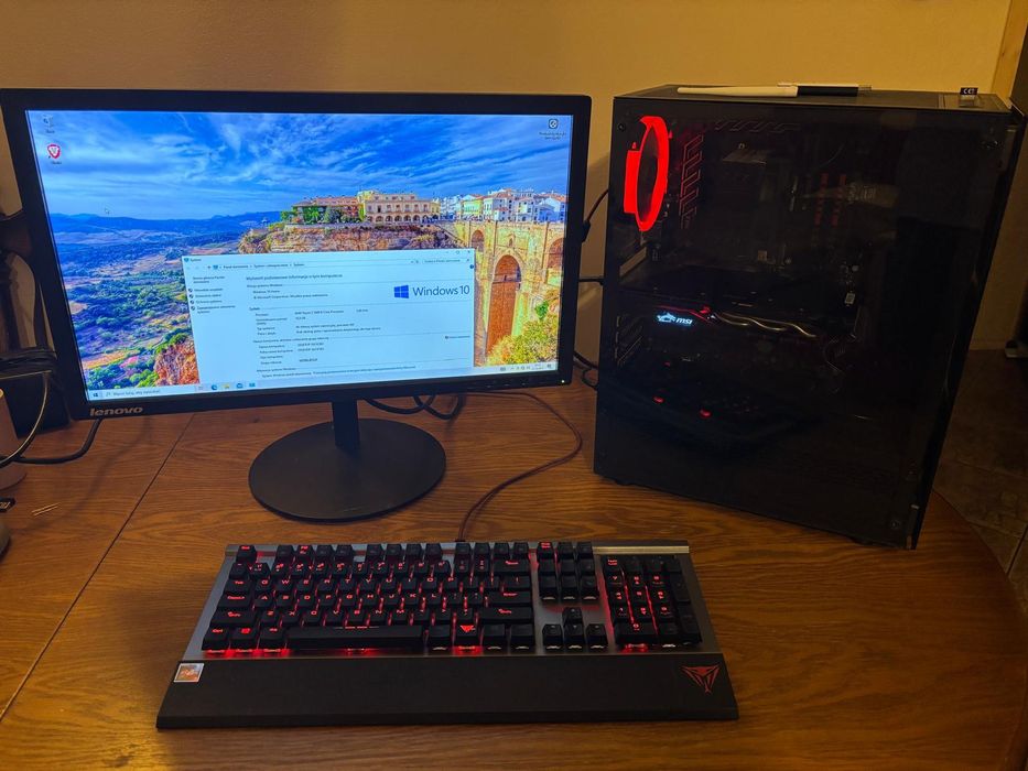 Zestaw gamingowy komputer Ryzen 5 3600 / 16 GB RAM / MSI Radeon 4 GB