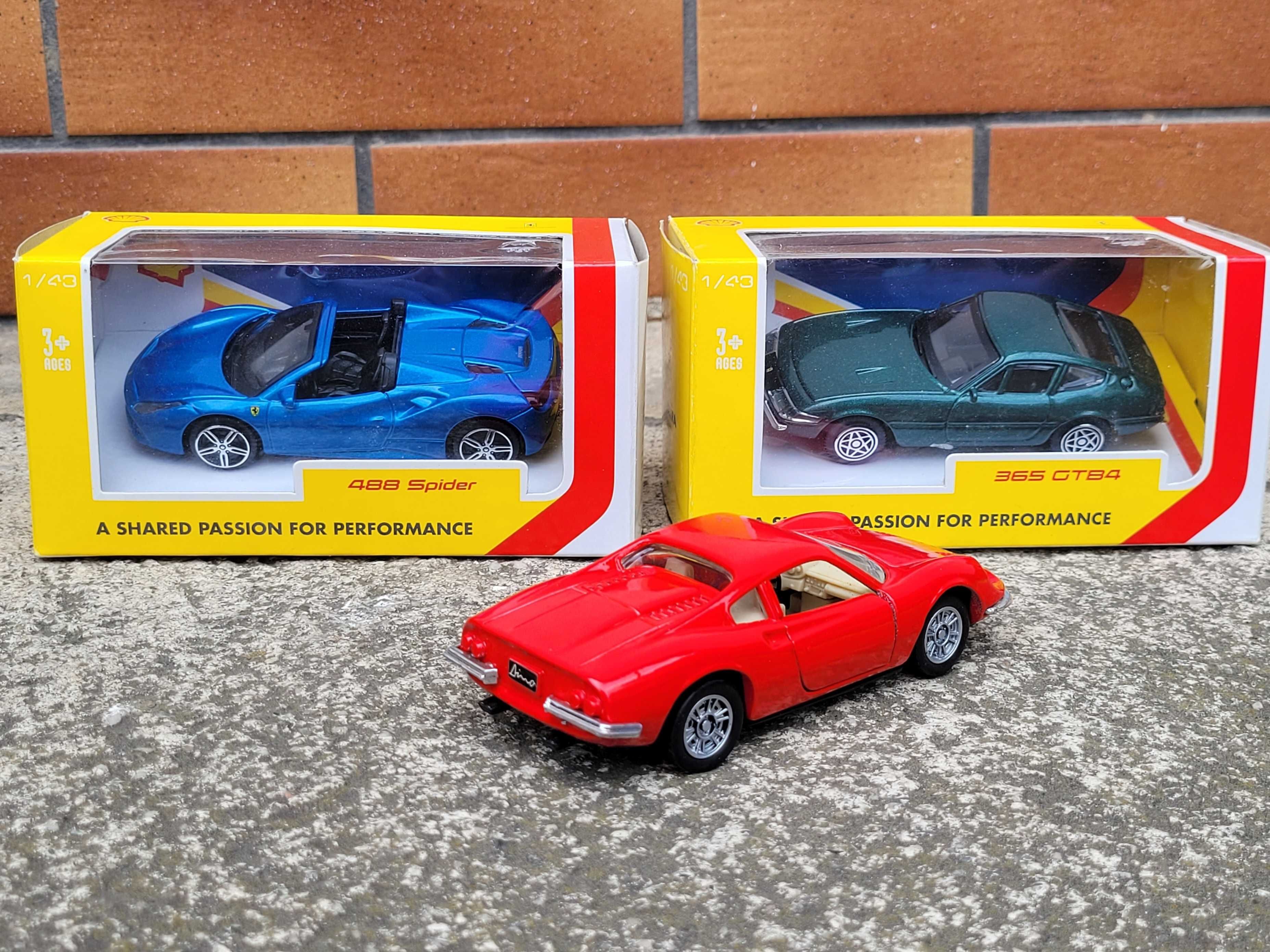 Kolekcja modeli Ferrari 488 Spider 365 GTB4 1:43 Dino 1:36 Unikaty