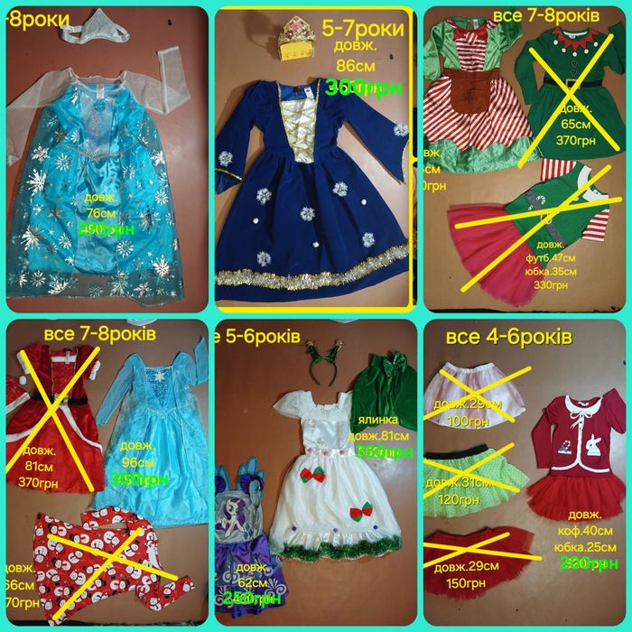 Карнавальна новорічна Сукня. Плаття 5-8рок. Ельфійка. Санта. Ялинка.