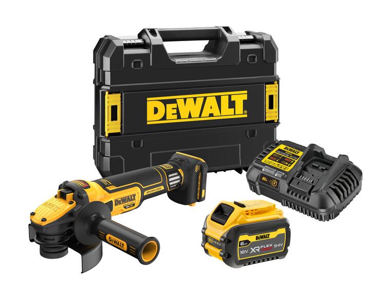 Dewalt szlifierka kątowa akumulatorowa 125mm XR 18V 1*6.0Ah T-STAK