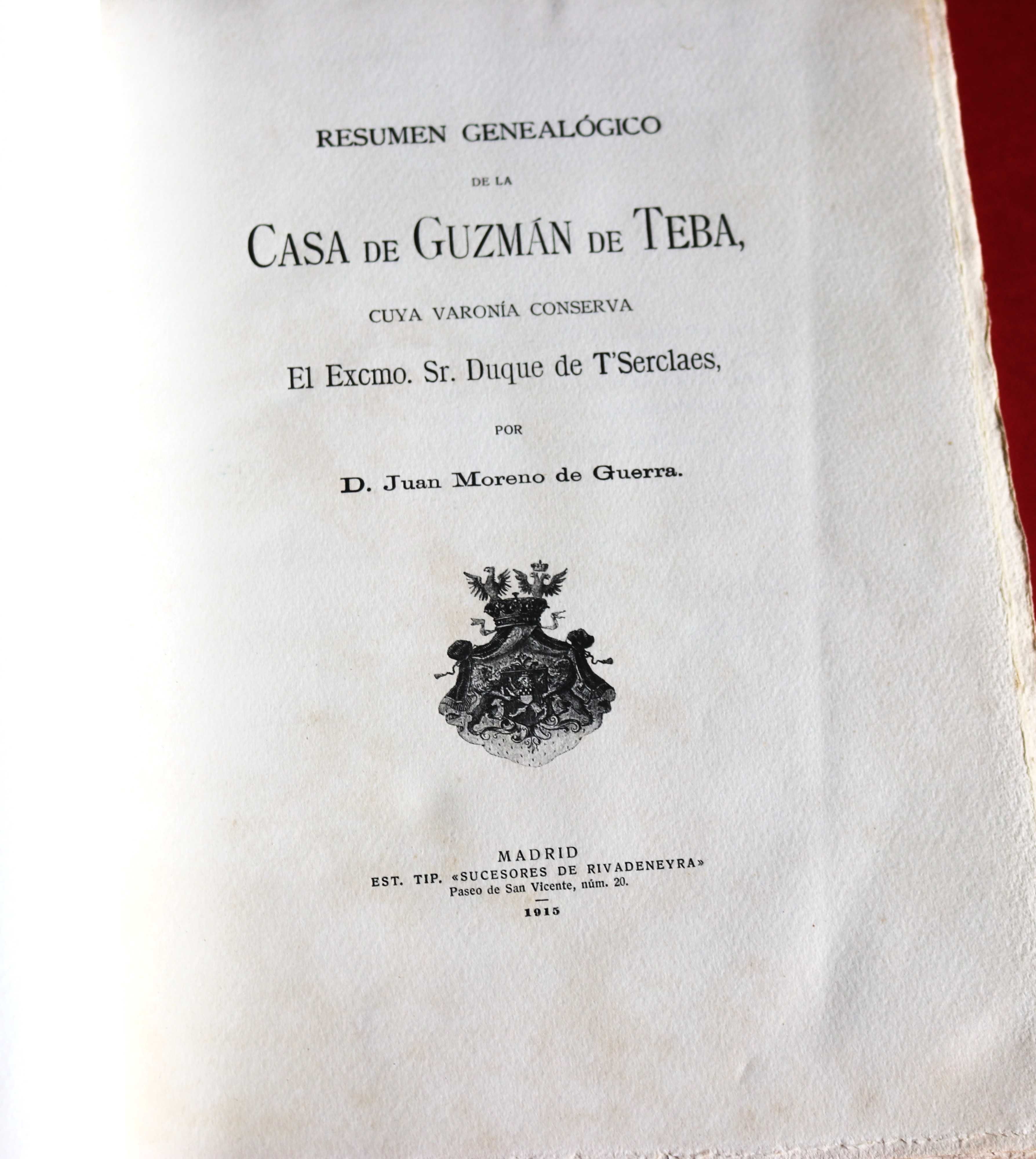 Casa de Guzmán de Teba, autografo de Duque de T'Serclaes