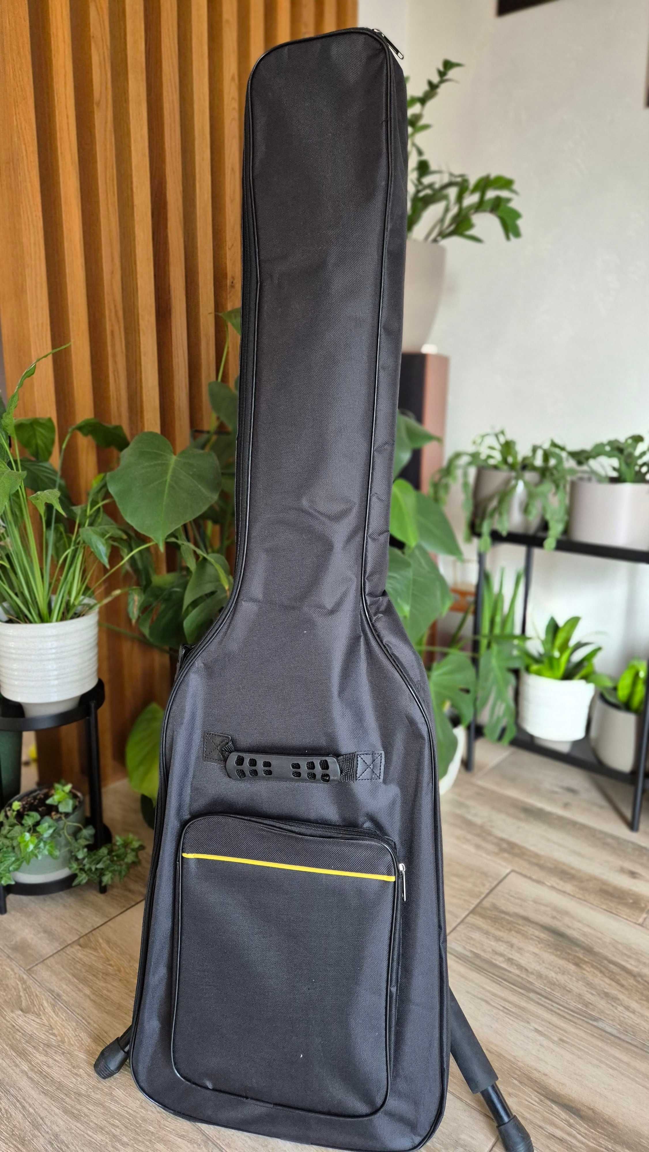 gitara basowa 4 strunowa - czerwona