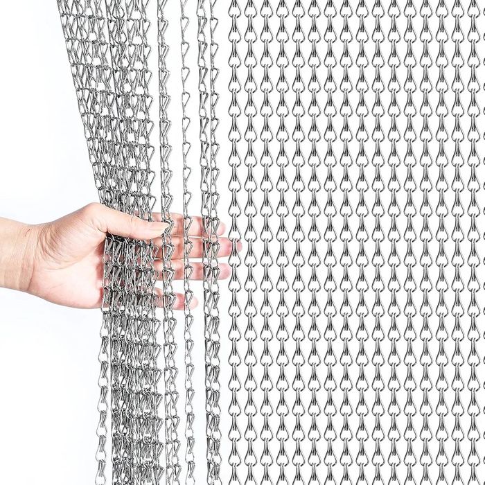 Gluwoer 90 x 200 cm aluminiowa zasłona na muchy, zasłona łańcuchowa
G