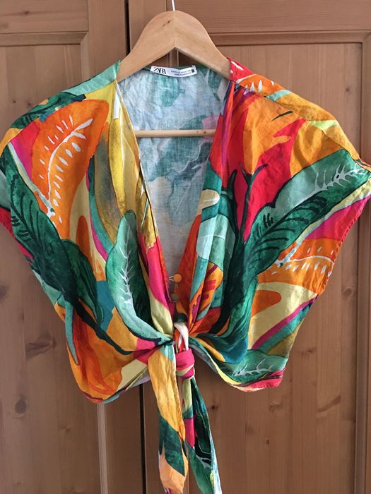 Bluzka koszula Zara r. XS wiązana w pasie