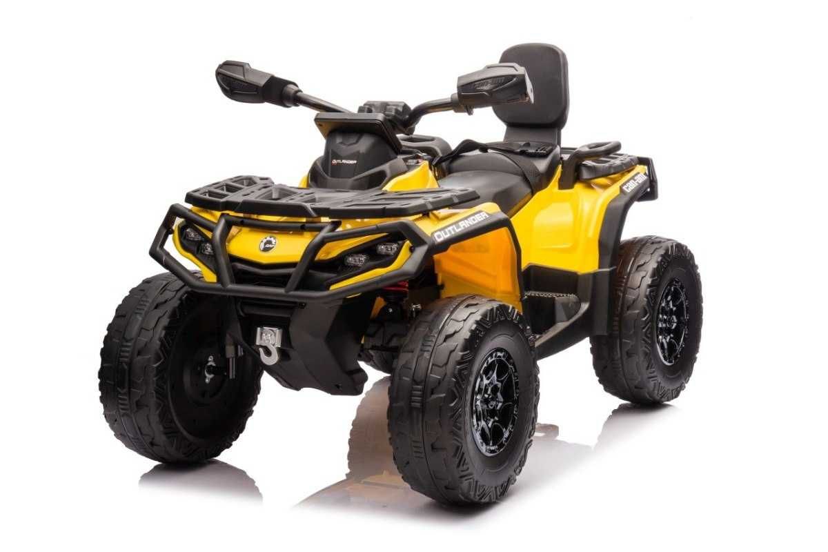 Quad Can Am Outlander 4x4 na akumulator 12V 14Ah + PILOT Żółty