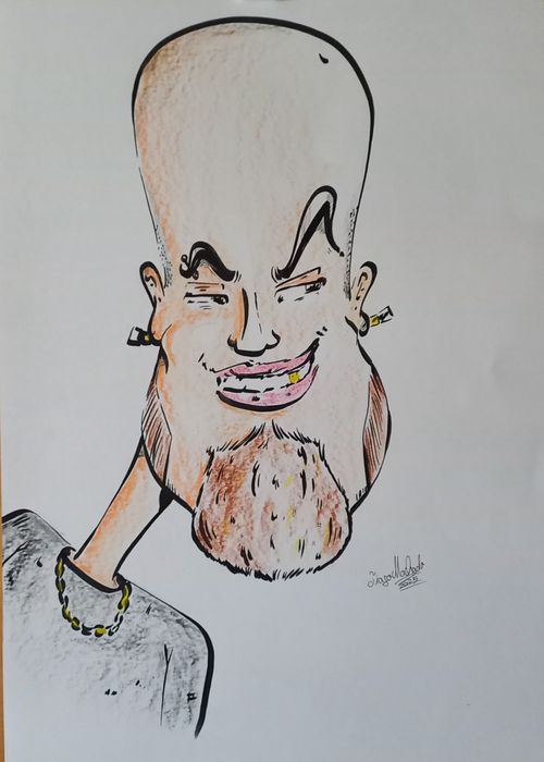 Cartoon simples por fotografia cor ou preto e branco