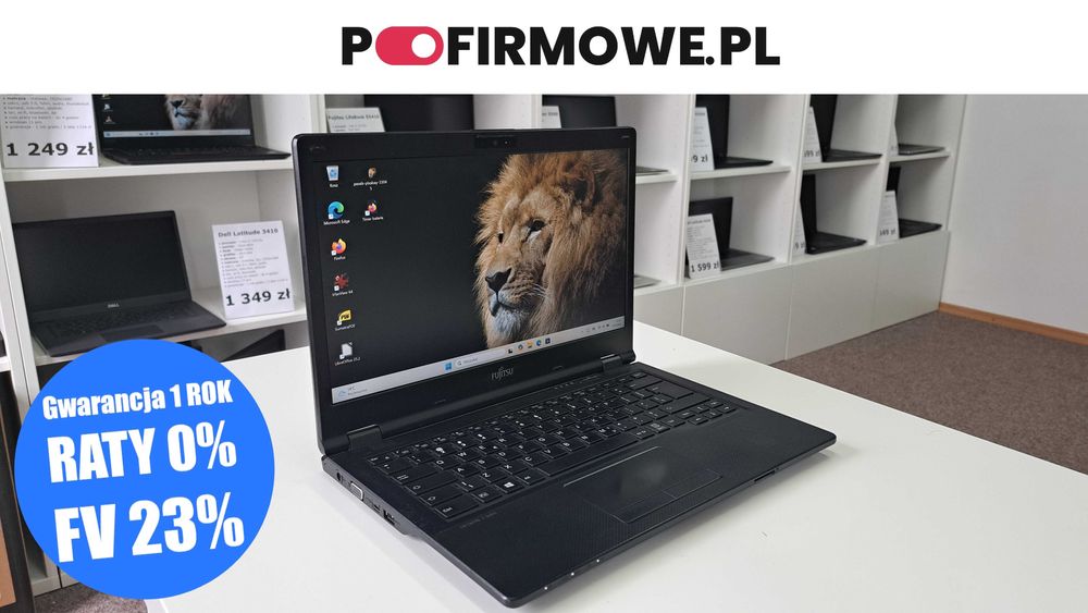 Elegancki Fujitsu LifeBook E449 14" i5-8gen 16GB 256SSD IPS FHD Kl. A