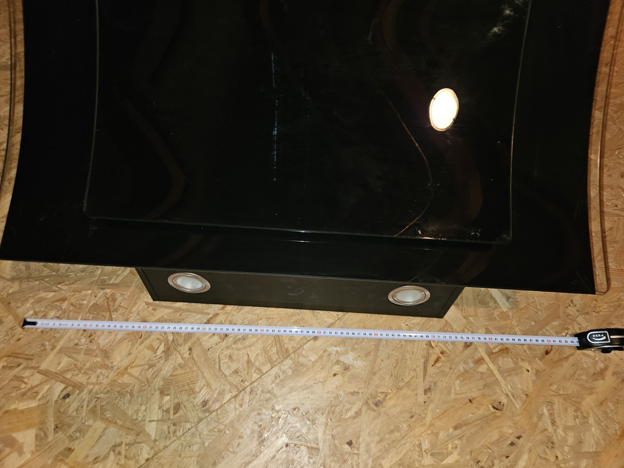 Okap szer 90 cm szklany