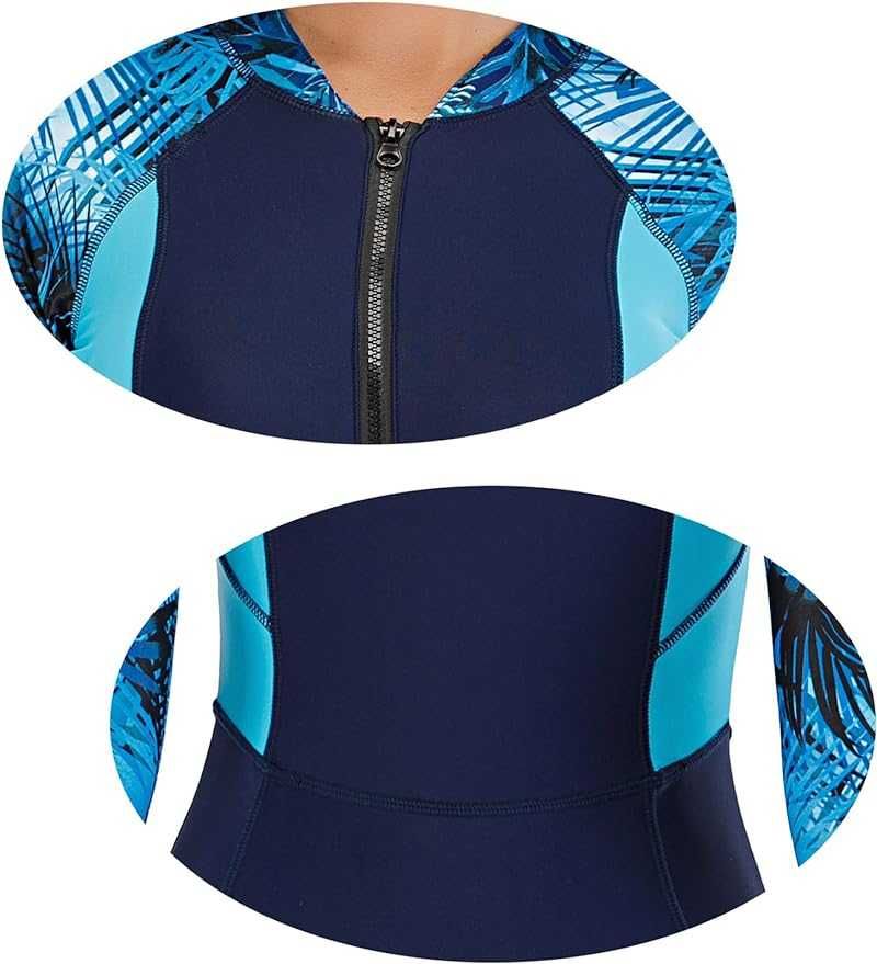 Sportowy strój kąpielowy jednoczęściowy niebieski rozmiar S