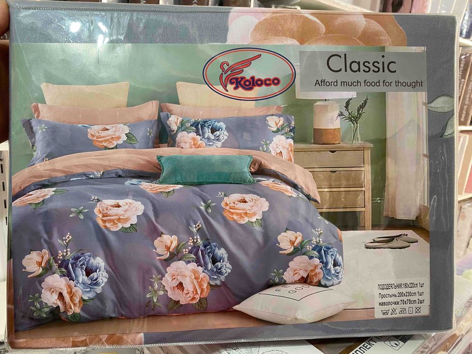 Постільна білизна Євро Фланель Classic Koloco ДУЖЕ багато кольорів