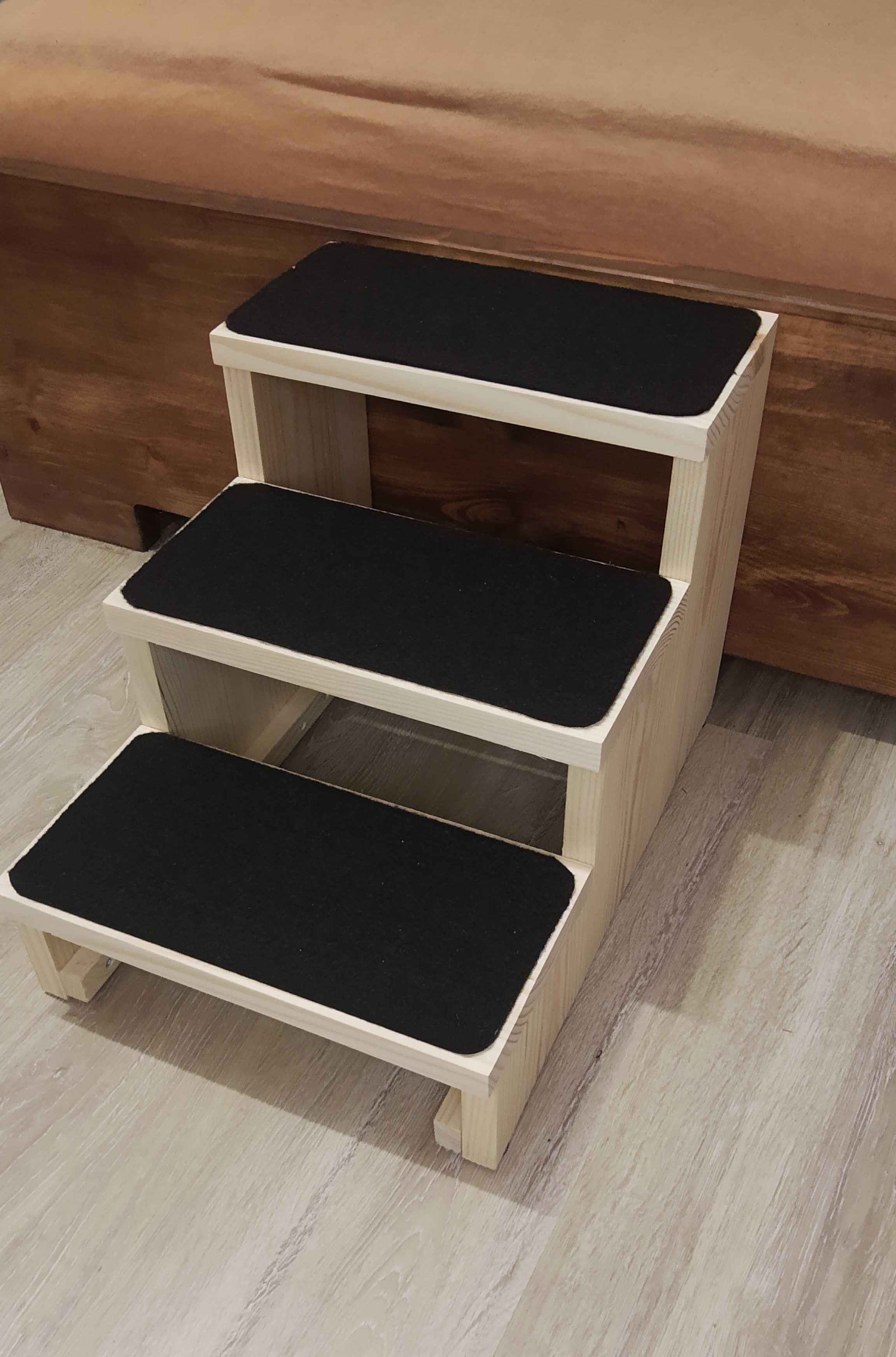 Schodki drewniane dla psa 30cm, 3 stopnie, schody dla psa kota 00