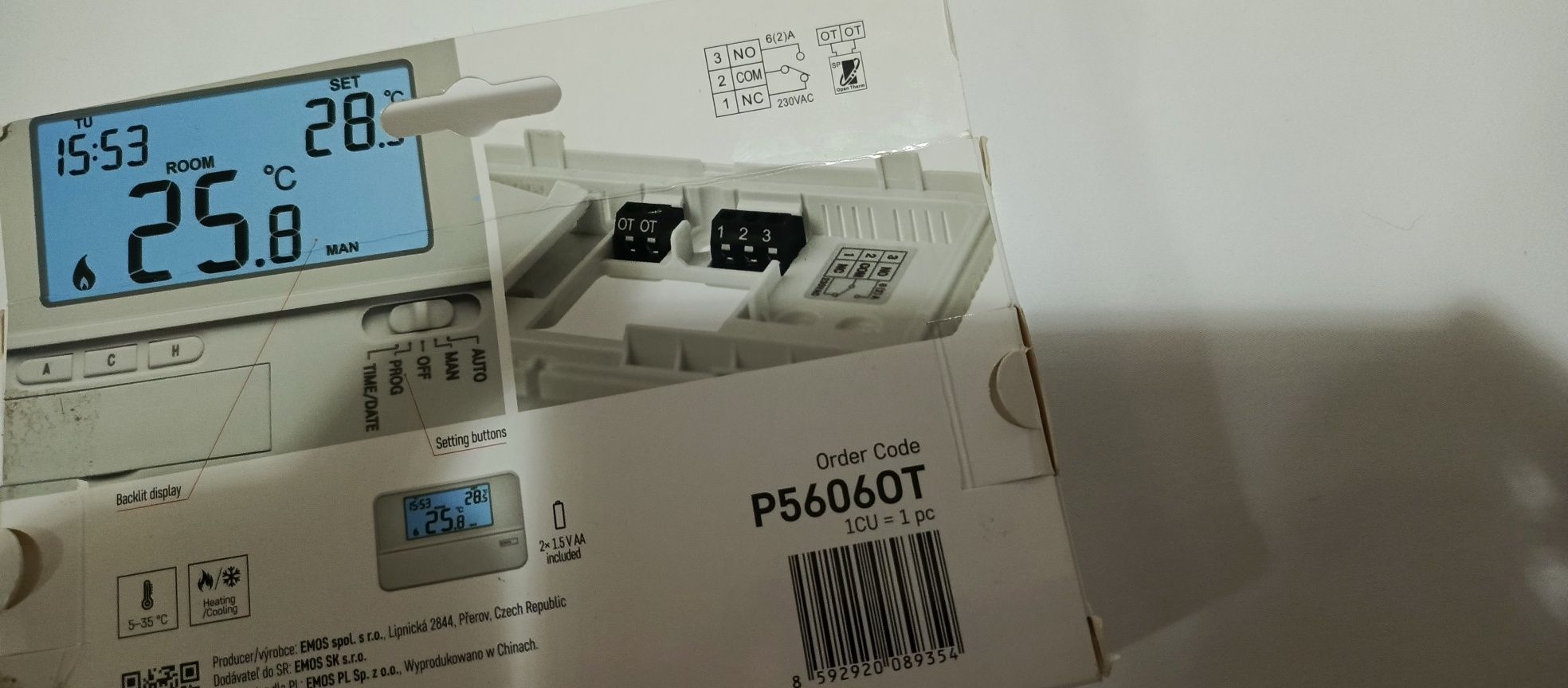 Programowalny Termostat Pokojowy Przewodowy z OpenTherm P5606OT