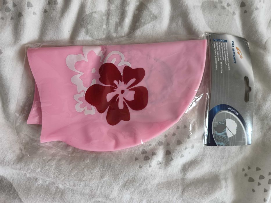 Czepek silikonowy dziewczęcy różowy