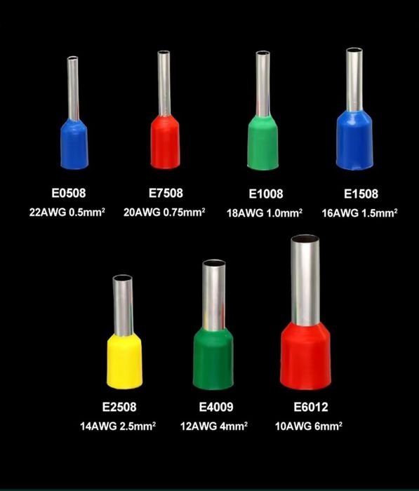 Набор наконечников-муфт 700 шт клеммы для обжима кабелей наконечник