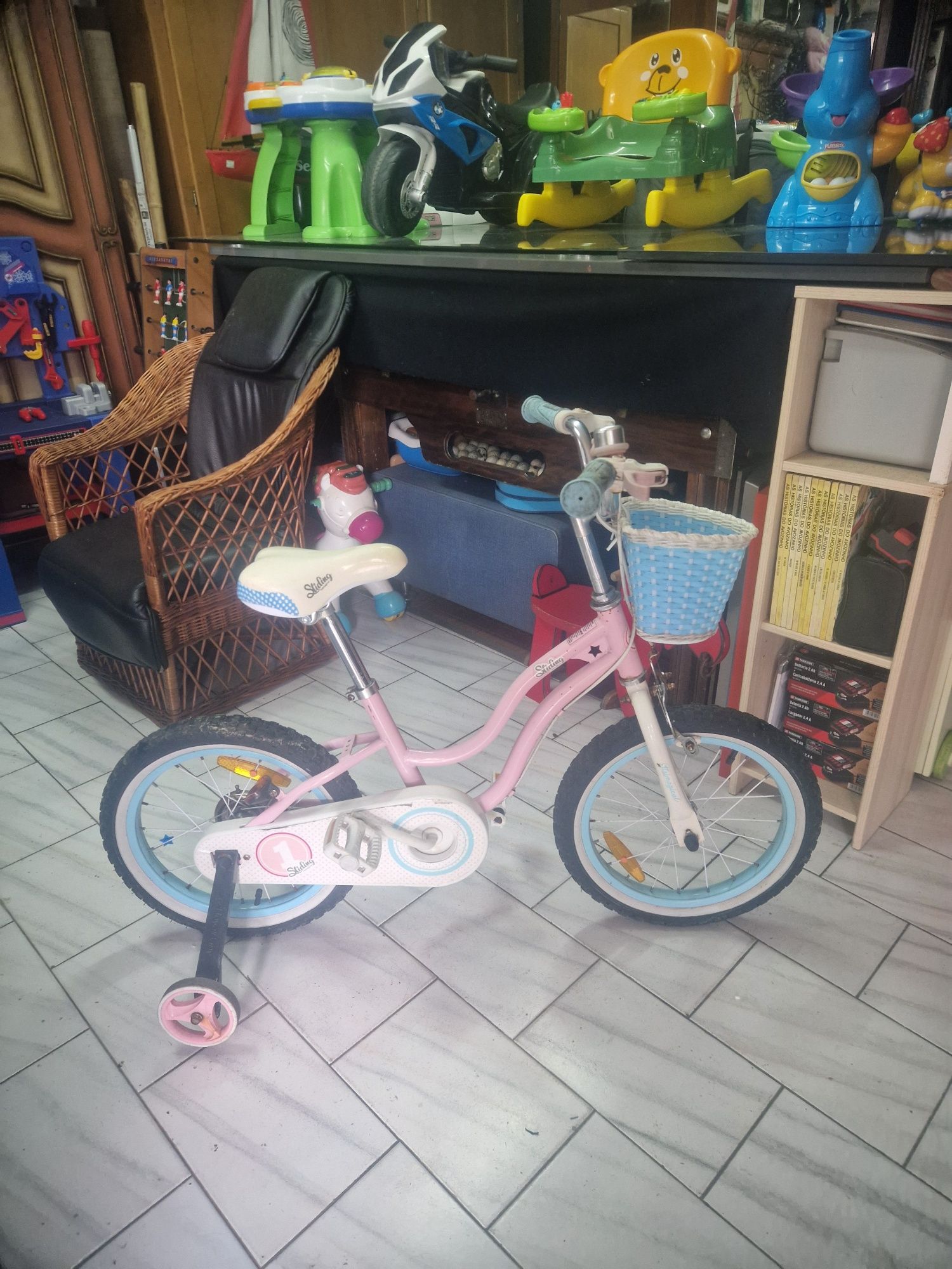 Bicicleta para Menina com Rodinhas...Sliding...