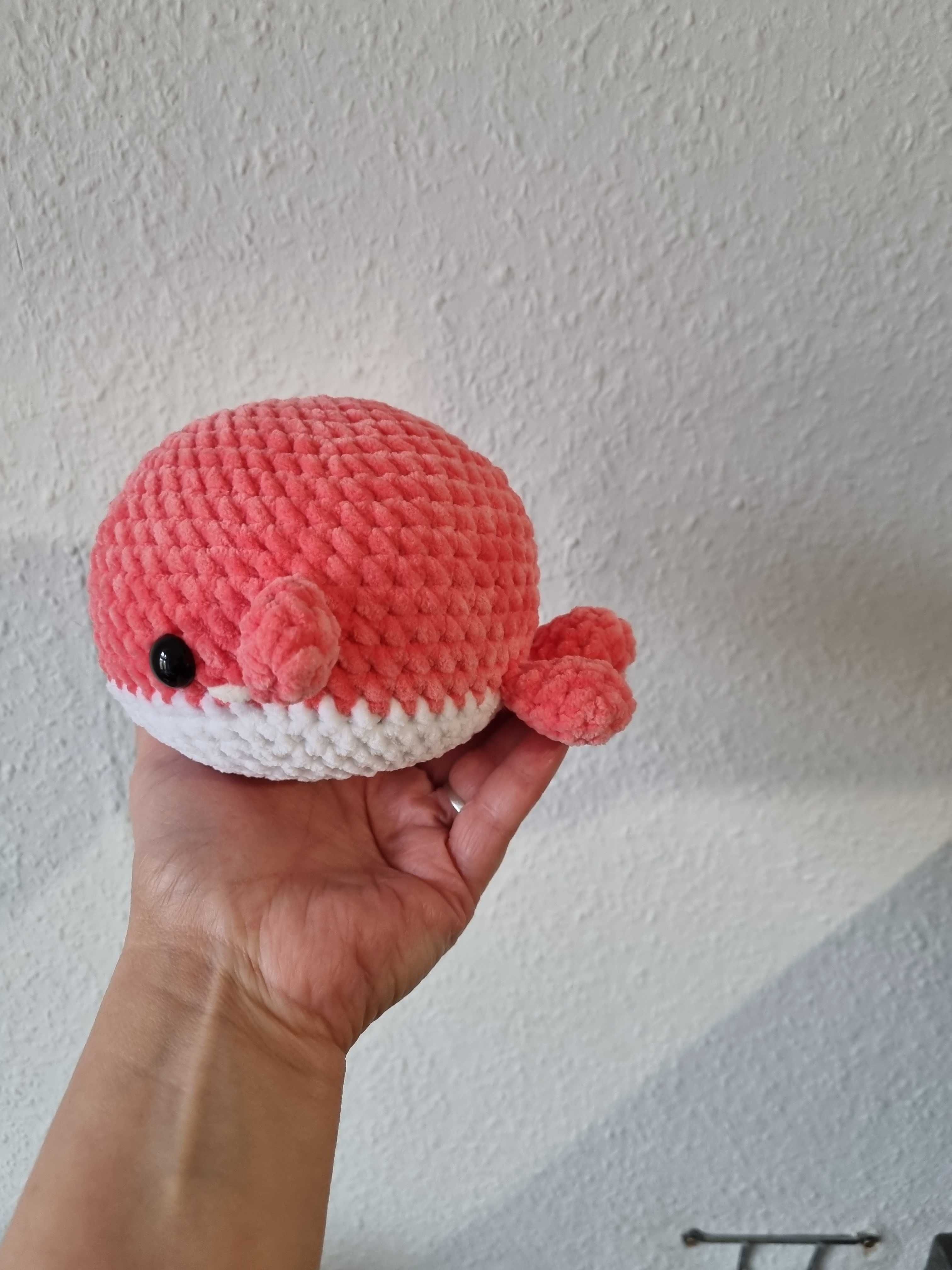 Wieloryb na szydełku,przytulanka,pluszak,handmade