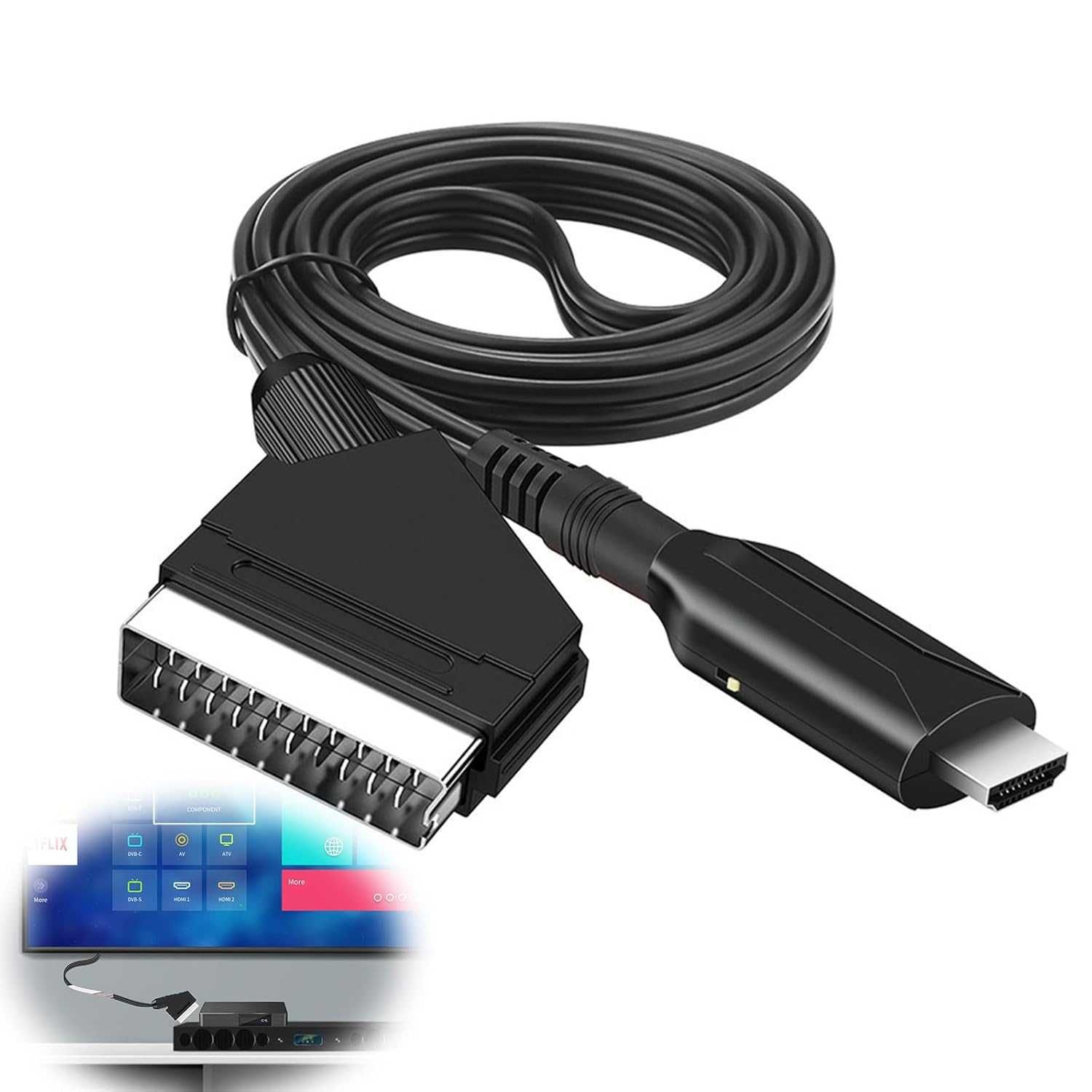 Kabel do HDMI: All in One SCART na konwerter HDMI,spp592
