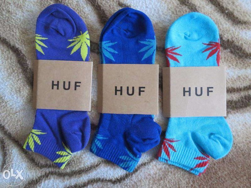 Носки с коноплей унисекс HUF. Шкарпетки з коноплею Хаф мужские/женские