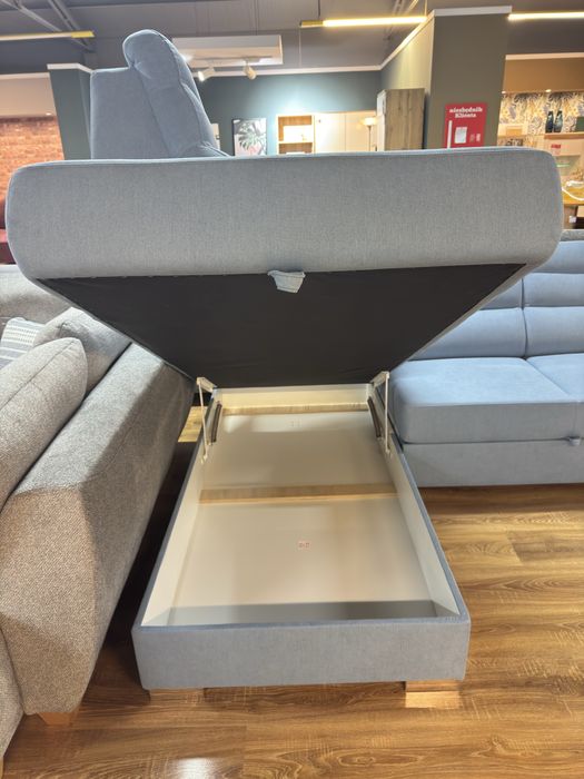 Naroznik Mateo 2 Liveo funkcja spania pojemnik niebieski błekitny