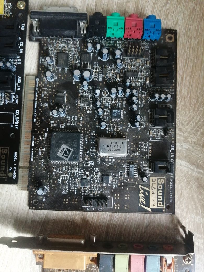 Karty rozszerzeń,karty dźwiękowe sound blaster, częśći do retro pc