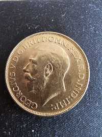 Moeda ouro 1 libra ano 1918