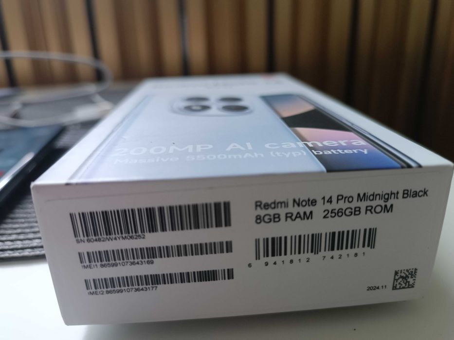 Telefon Redmi Note 14 Pro 8/256GB gwarancja 05.2027 + ubezpieczenie