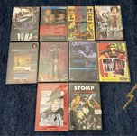 coleção de DVDs musicais