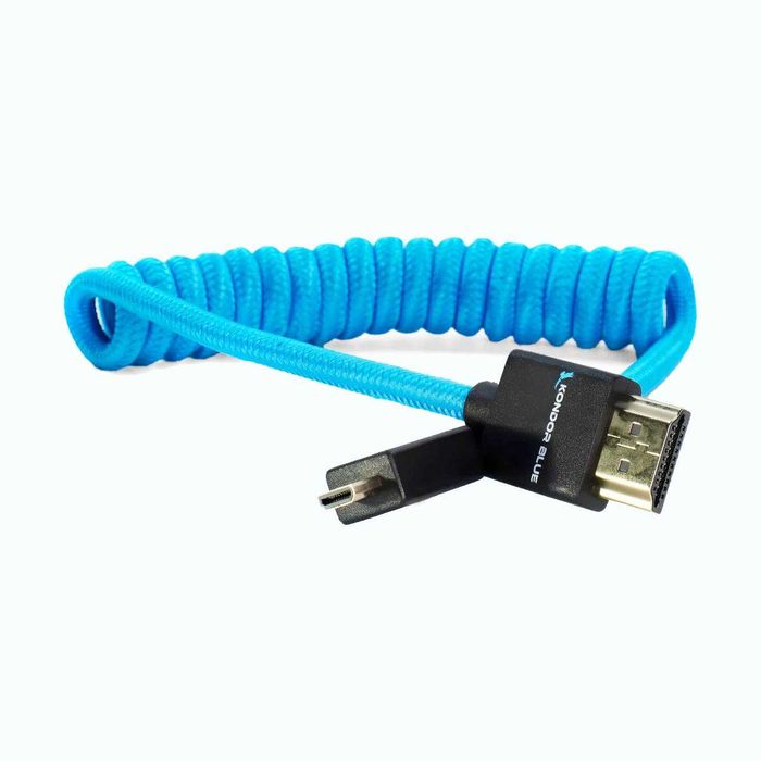 Кабель для камер Kondor Blue Coiled Micro-HDMI to HDMI Blue 30-61 cm