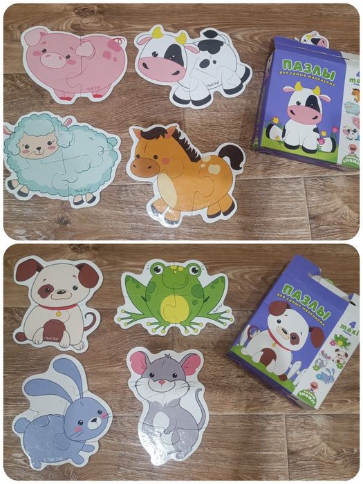 Максі пазли для найменших фігури розвиваючі ігри автобус рахунок 1-9